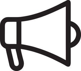 Megaphone Outline Icon Announcement, vector