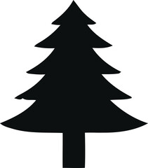 Christmas Trees vector silhouette illustration 