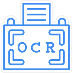 Printed Ocr icon style