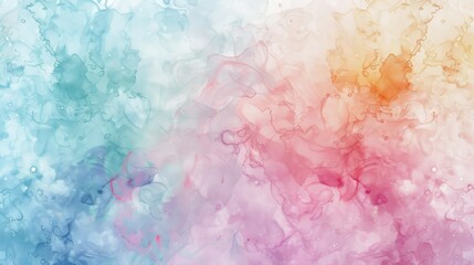 Fototapeta premium Abstract Watercolor Painting with Blue, Pink, and Orange Hues