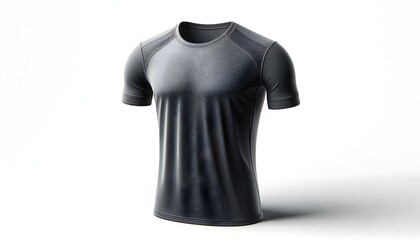 Modern moisture-wicking performance shirt with tailored athletic fit displayed on neutral white backdrop with no branding