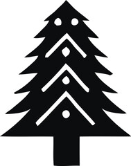 Christmas Trees vector silhouette art