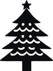 Christmas Trees vector silhouette art