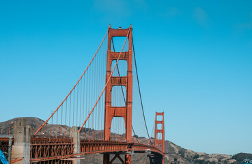 The world famous Golden Gate Bridge in San Francisco, California..