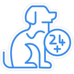  hour Vet icon style