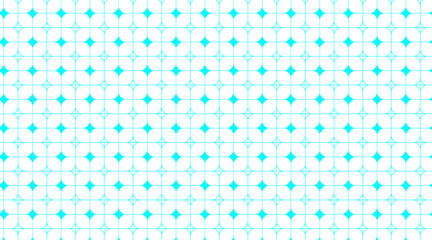 Pattern design with geometric shape | Seamless row double star grid pattern grid design with line vector for texture, garments, decoration, corporate | Creative stripes with cyan colour