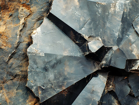 Closeup View Of Pyrite Aggregate Formation