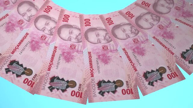 Ravishing Looping Design 100 Metical Curency of Mozambique