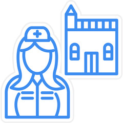 In Home Nurse icon style