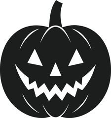 Pointy-Eyed Halloween Pumpkin Vector Icon