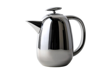 Fototapeta premium Sleek modern kettle resting on a minimalist countertop against a bright, airy backdrop isolated on transparent background