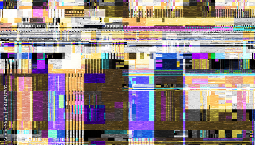 Poster abstract creative glitch overlay texture. geometric pixel pattern of a digital glitch on transparent
