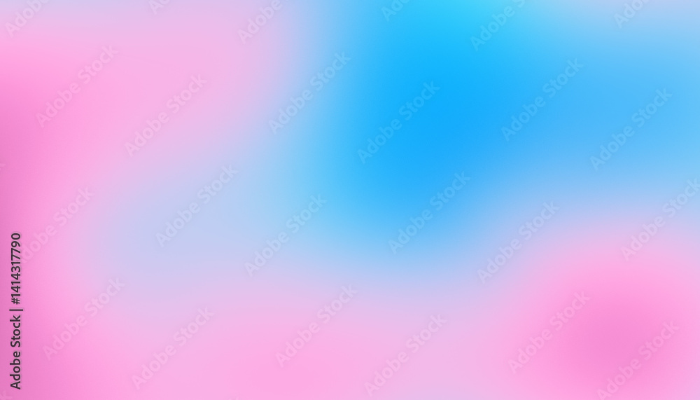 Poster Blur and light noise abstract gradient overlay background colors blue and pink noise texture