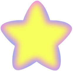 파스텔 그라데이션 별 일러스트 스티커
