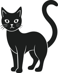 Bold Silhouette of a Halloween Cat