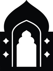 silhouette of a man in a church