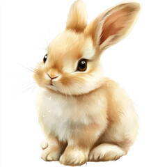 Obraz premium white rabbit on white background