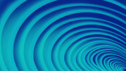 3d blue and turquoise swirling water swirl. Concentric elliptical or oval shaped patterns create the illusion of depth and spiral motion.