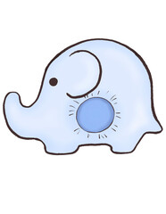 elephant hole pillow – Hand-Drawn Kawaii Style Illustration, Cozy Pastel for Kids and Infants, Perfect for Nursery Decor, Baby Shower Designs, or Children’s Apparel Prints