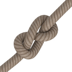 3D rendering illustration of a figure 8 knot