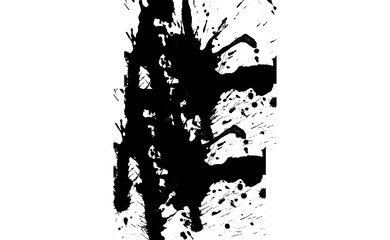 Ink Abstract brush stock isolated on transparent PNG file