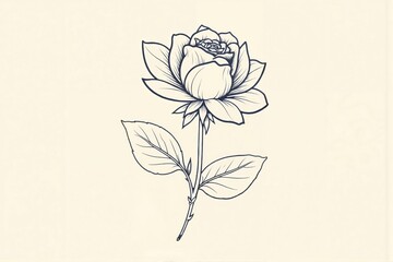 Rose flowers line art isolated on white backgroud, coloring pages, illustration