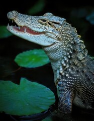 Fototapeta premium Crocodile in Vibrant Art