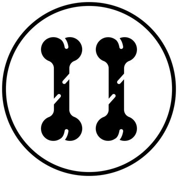 Vector Design Bone Icon Style