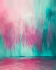 Pink and turquoise abstract background with soft gradient and blurred texture for product mockup or studio backdrop