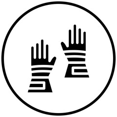 Working Gloves Icon Style