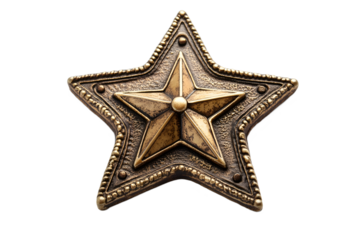 Vintage Sheriff Badge Five-Pointed Star