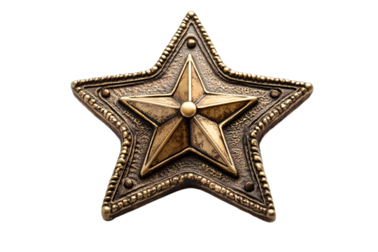 Vintage Sheriff Badge Five-Pointed Star