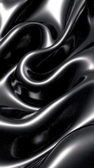 Abstract black background smooth black wave glossy plastic dark luxury texture oil petroleum black tar gum 3D rendering Hyper-quality illustration