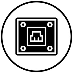 Telephone Socket Icon Style