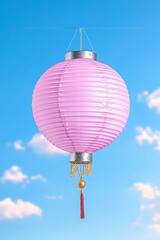 Obraz premium Pink Lantern Sky Display