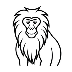Wild lion head vector illustration, tribal cartoon animal design
