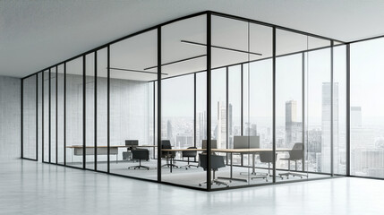 Fototapeta premium Sleek urban office design