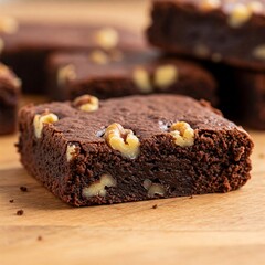 chocolate brownie with nuts