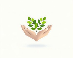 Hands Holding Green Plant