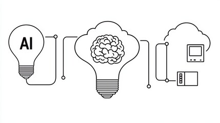 Ai technology integration for enhanced brain function digital workspace infographic data visualization conceptual perspective