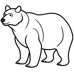 Abstract Bear Outline Art