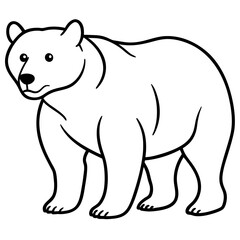 Abstract Bear Outline Art