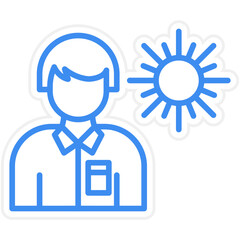 Tanning Addiction Vector Icon Style