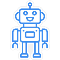 Robot Vector Icon Style