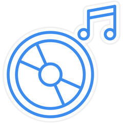 Music CD Vector Icon Style