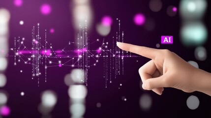 Interactive ai visualization digital realm graphic design modern technology digital perspective innovation in data representation