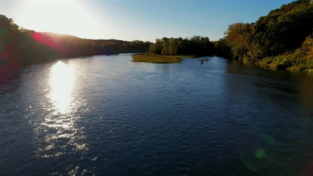 Autumn Skies and Beautiful Landscapes In Branson, Missouri &ndash; 4K Aerial Drone Footage
