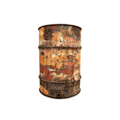 Obraz premium Rusty Metal Barrel - Industrial Waste Container Texture