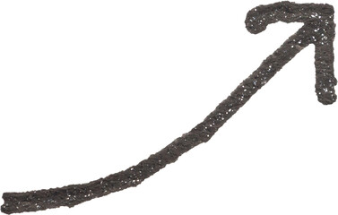 hand drawn arrow with black marker on white background