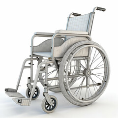 Fototapeta premium wheelchair on white background
